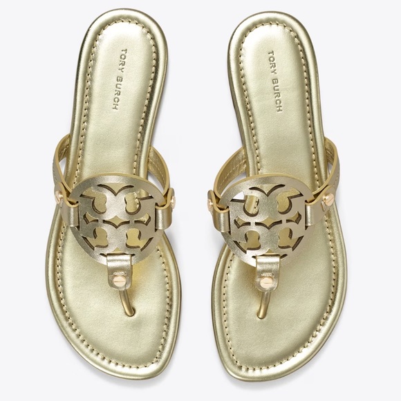 Tory Burch sandals size 8- color Spark Gold - Picture 1 of 9